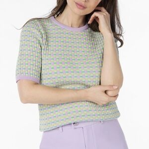 Esqualo Sweater r-neck block jacquard Cotton Blend